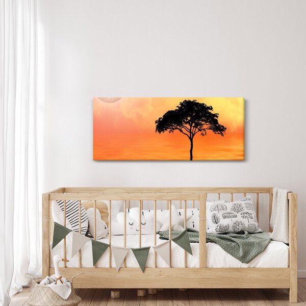 Kép egy fáról naplementekor (120x50 cm)