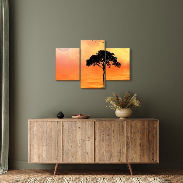Kép egy fáról naplementekor (90x60 cm)