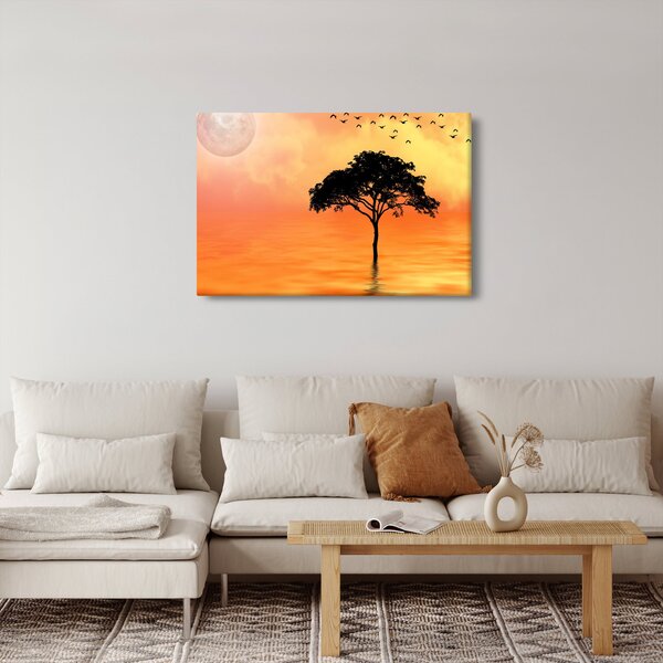 Kép egy fáról naplementekor (90x60 cm)