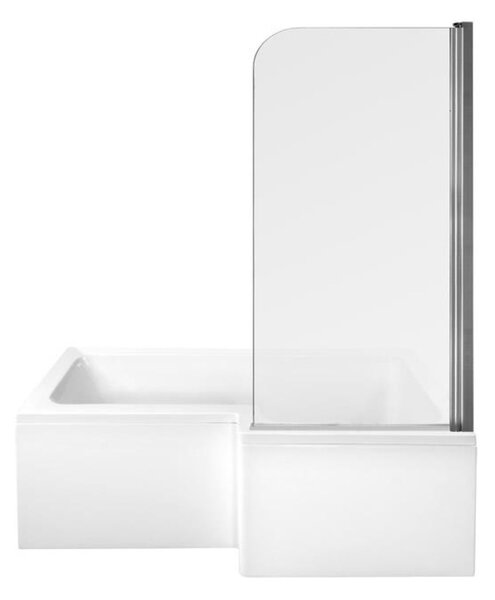 M-Acryl LINEA 160x70/85 jobbos szögletes P-alakú akril zuhanykád lábbal