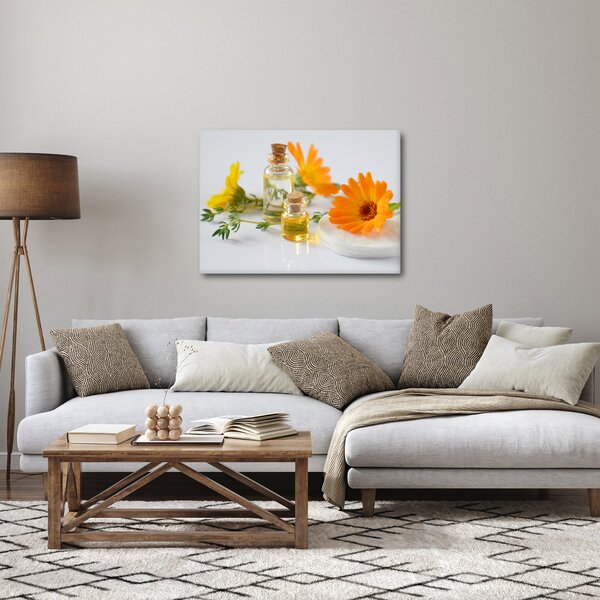 Narancsságra virágok képe (70x50 cm)