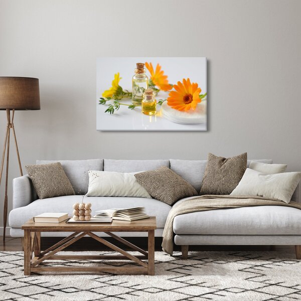 Narancsságra virágok képe (90x60 cm)