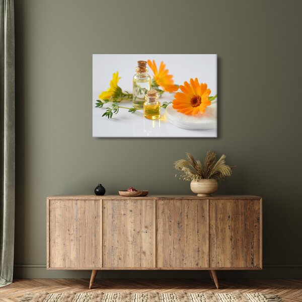Narancsságra virágok képe (90x60 cm)