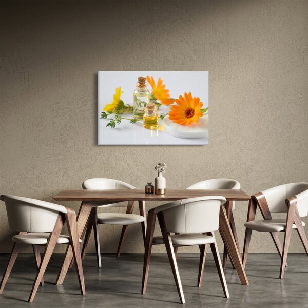 Narancsságra virágok képe (90x60 cm)