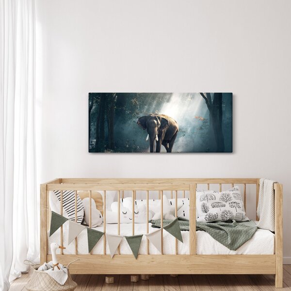 Elefánt a dzsungelben képe (120x50 cm)