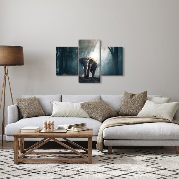 Elefánt a dzsungelben képe (90x60 cm)