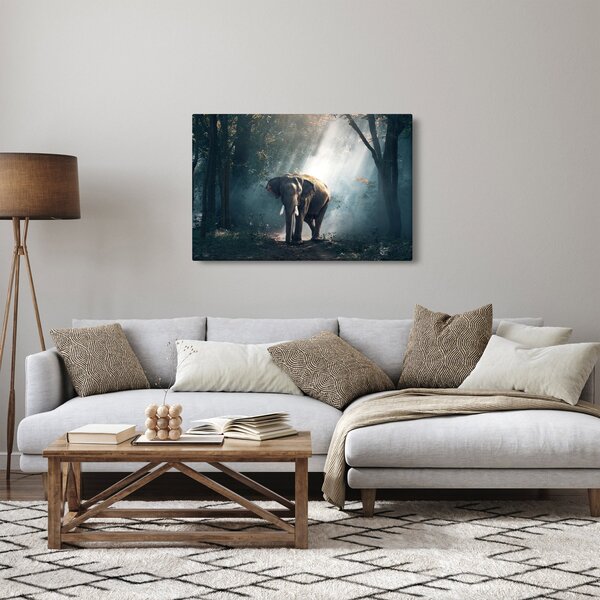 Elefánt a dzsungelben képe (90x60 cm)
