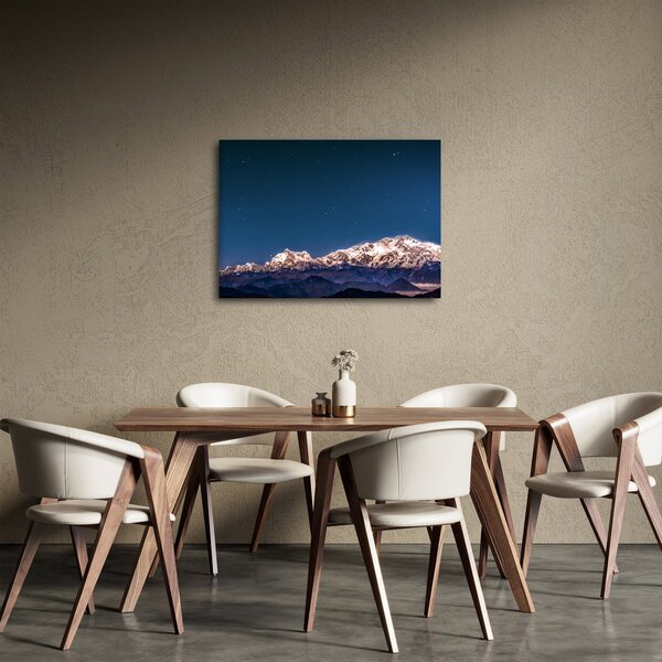 A hegyek és az éjszakai égbolt képe (70x50 cm)