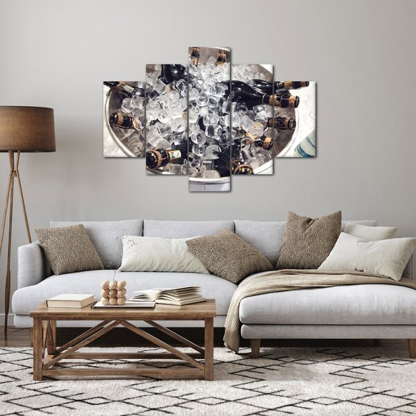 Kép - pezsgő a jégben (150x105 cm)
