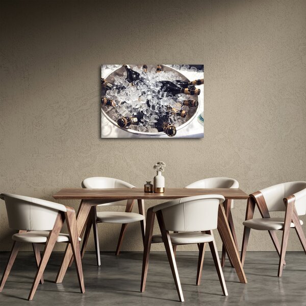 Kép - pezsgő a jégben (70x50 cm)