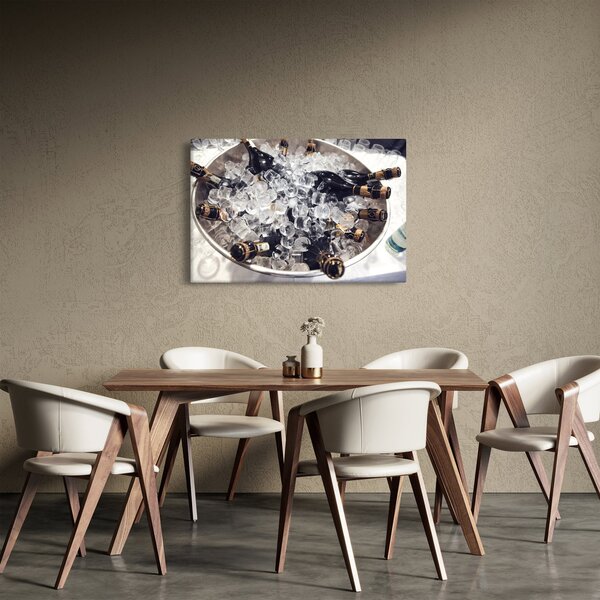 Kép - pezsgő a jégben (90x60 cm)