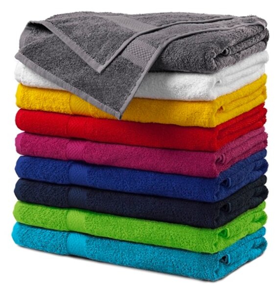 MALFINI Terry Bath Towel fürdőlepedő - Tengerészkék | 70 x 140 cm