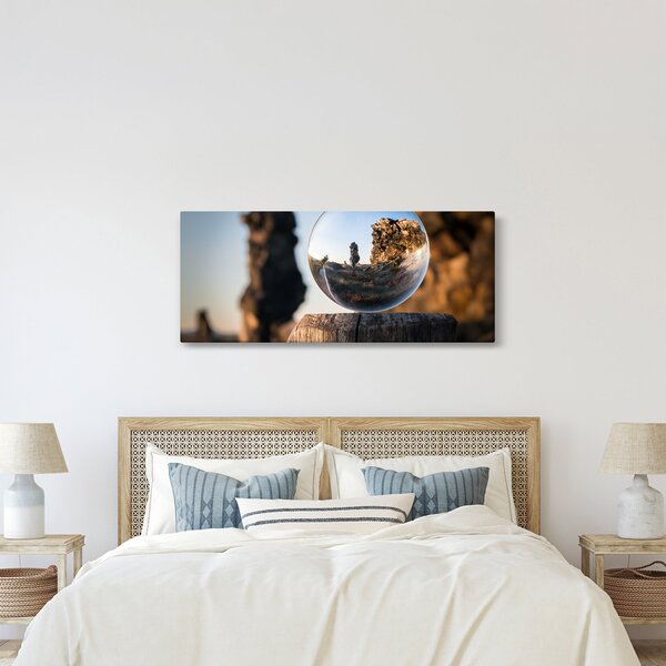 Nagyító és a táj képe (120x50 cm)