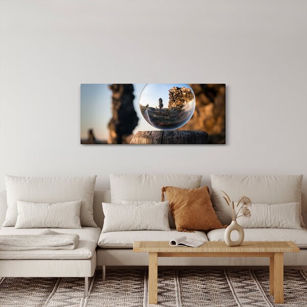 Nagyító és a táj képe (120x50 cm)
