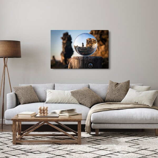 Nagyító és a táj képe (90x60 cm)