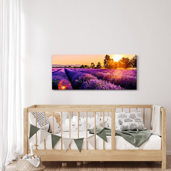 Levandula mező képe (120x50 cm)