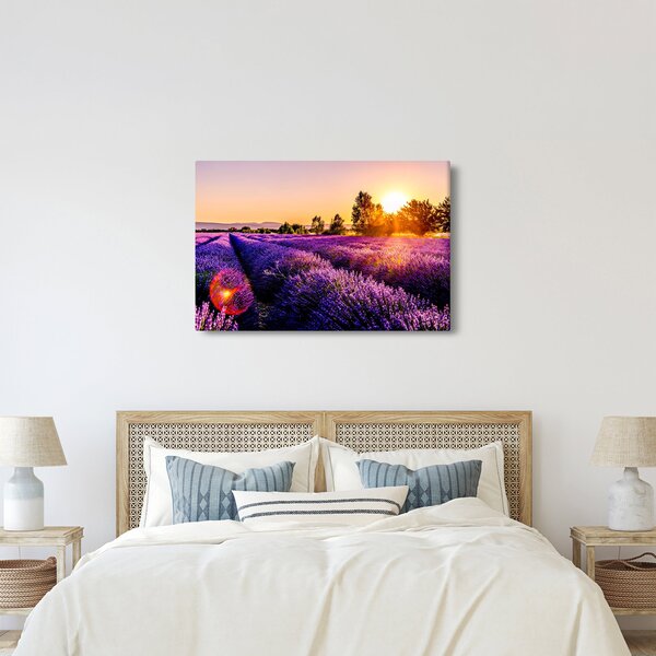 Levandula mező képe (90x60 cm)