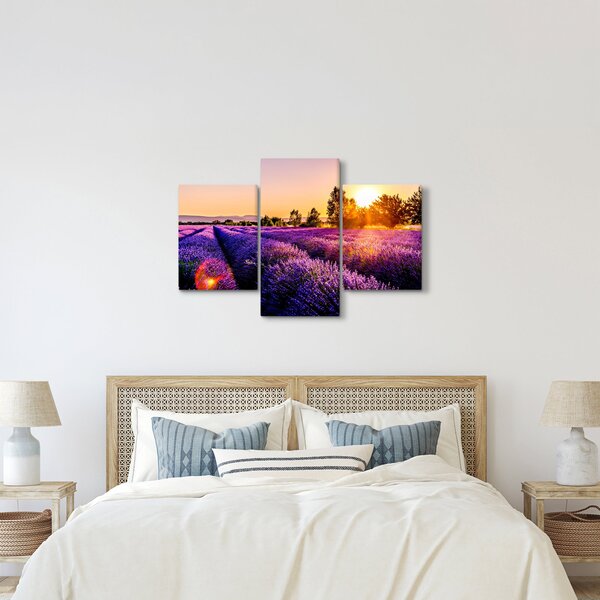 Levandula mező képe (90x60 cm)