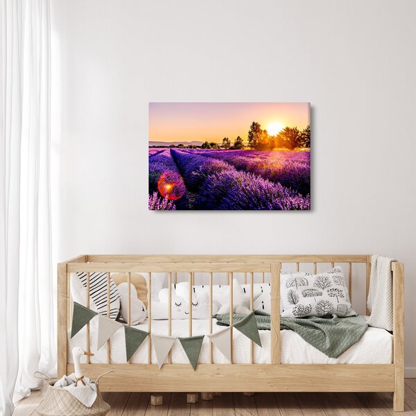 Levandula mező képe (90x60 cm)