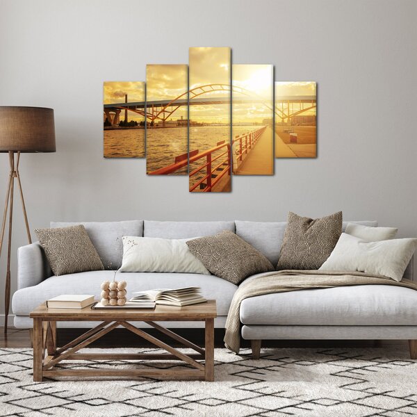 Kép a hídról napnyugtakor (150x105 cm)