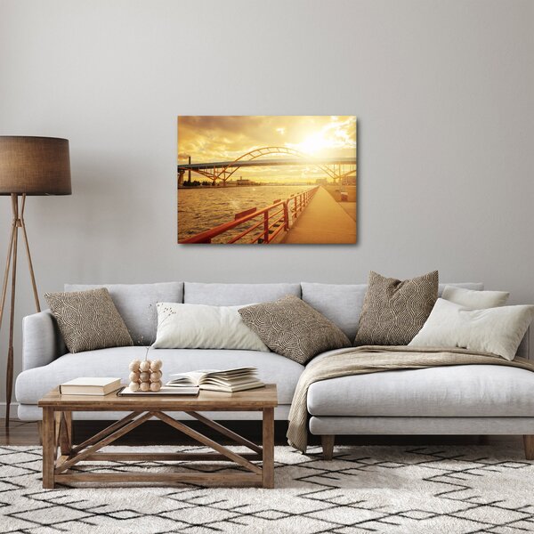 Kép a hídról napnyugtakor (70x50 cm)