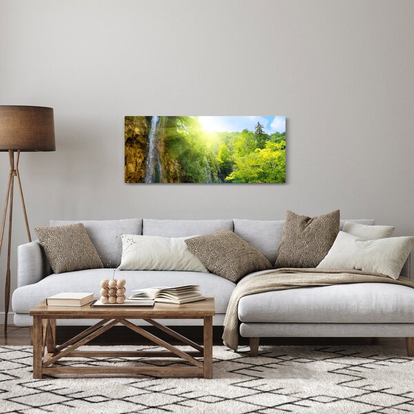 Kép - vízesések az erdőben (120x50 cm)
