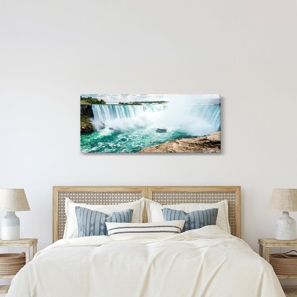 Vízesések hajóval képe (120x50 cm)