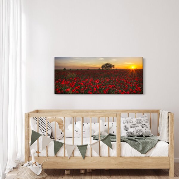 Pipacsos rét képe (120x50 cm)