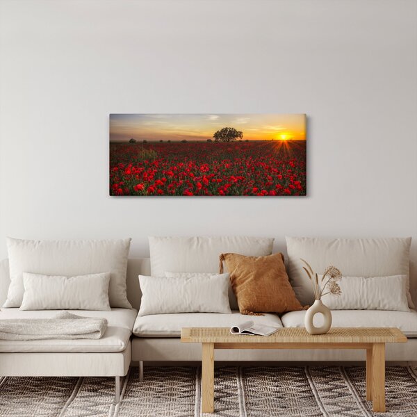 Pipacsos rét képe (120x50 cm)