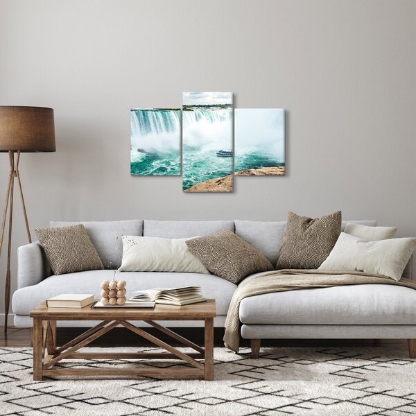 Vízesések hajóval képe (90x60 cm)
