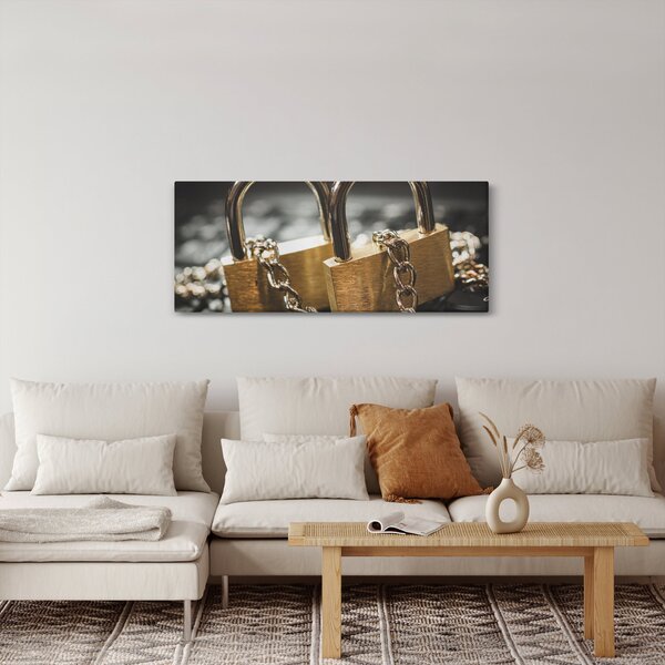 Két zár képe (120x50 cm)