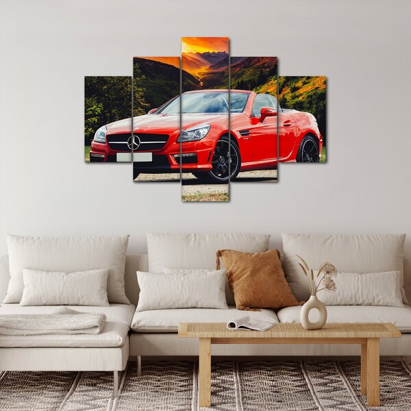Kép - piros Mercedes (150x105 cm)