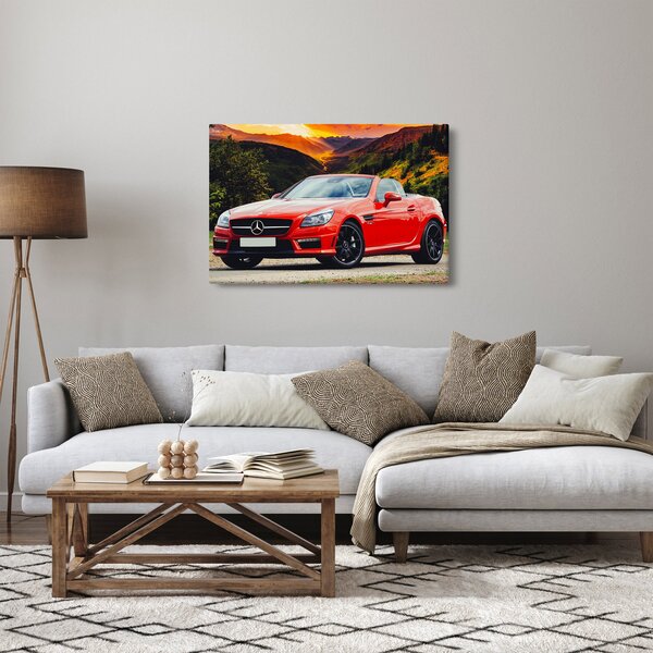 Kép - piros Mercedes (90x60 cm)