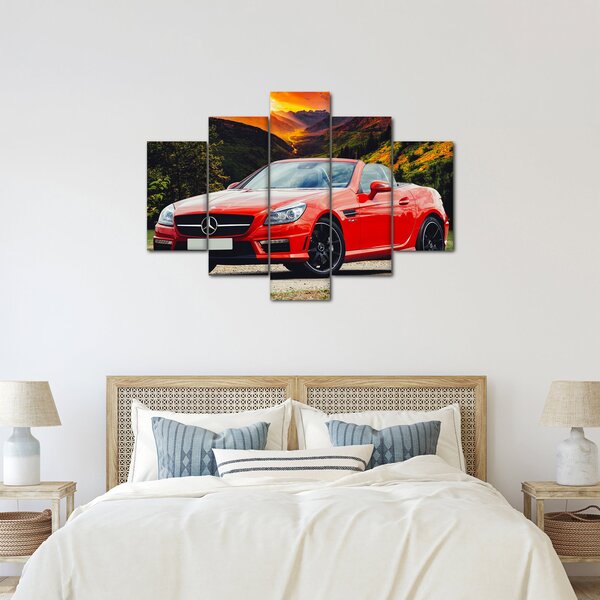 Kép - piros Mercedes (150x105 cm)