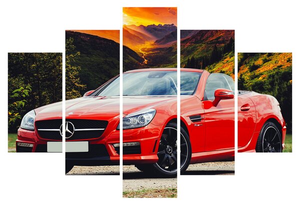 Kép - piros Mercedes (150x105 cm)