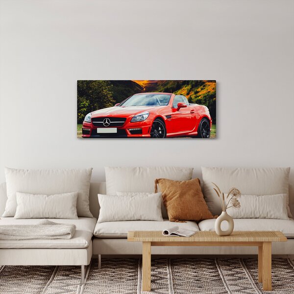 Kép - piros Mercedes (120x50 cm)