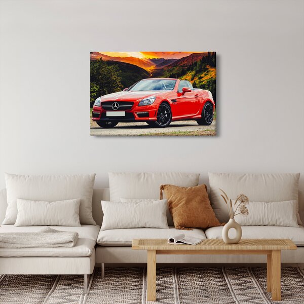 Kép - piros Mercedes (90x60 cm)