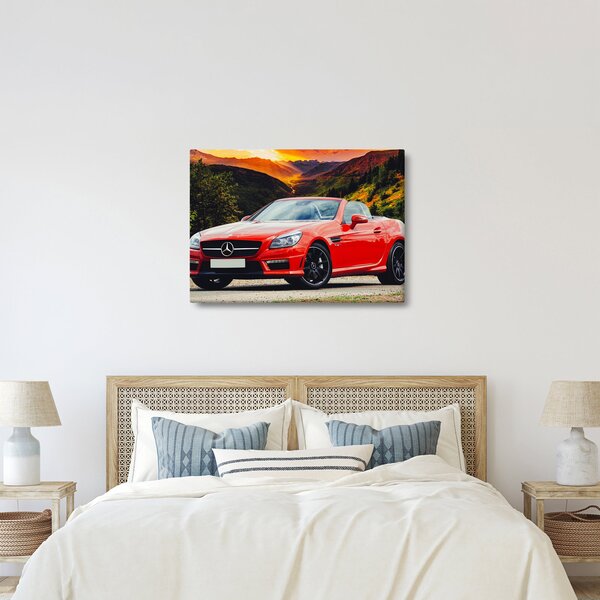 Kép - piros Mercedes (70x50 cm)