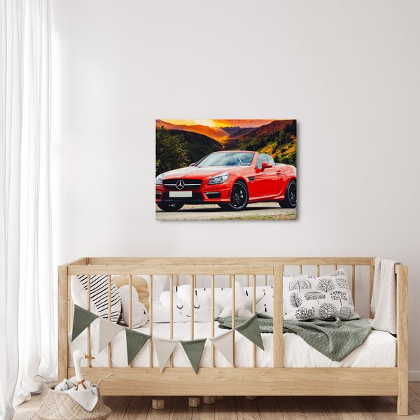 Kép - piros Mercedes (70x50 cm)