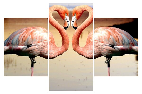 Kép - két flamingó (90x60 cm)