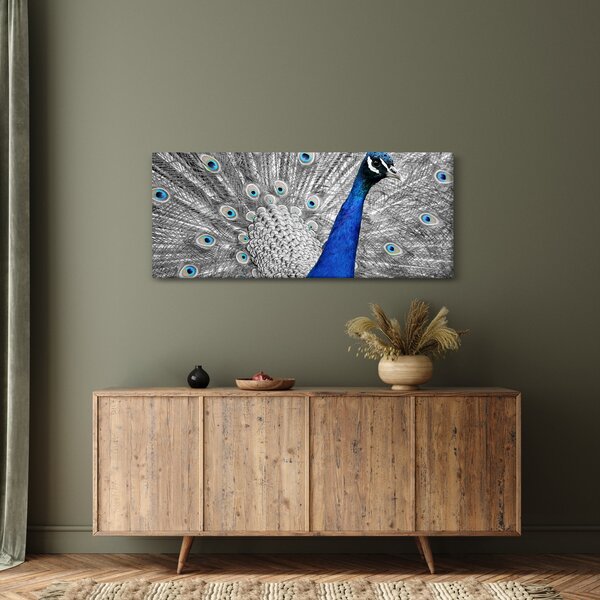 Kék páva képe (120x50 cm)