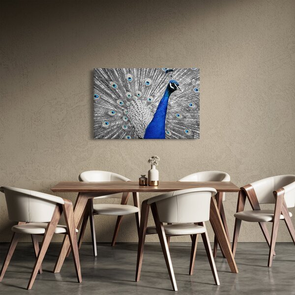 Kék páva képe (90x60 cm)