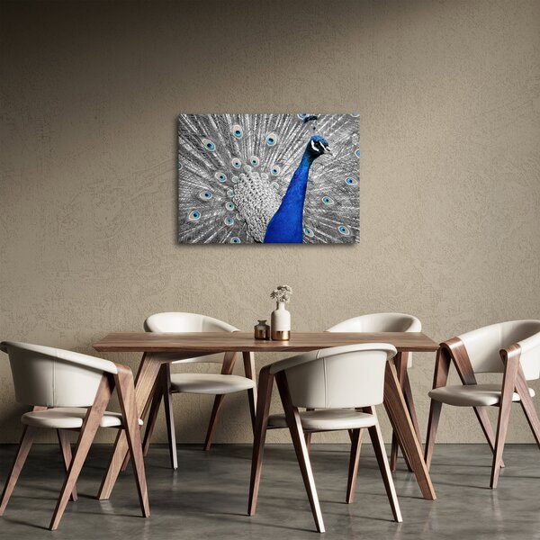 Kék páva képe (70x50 cm)