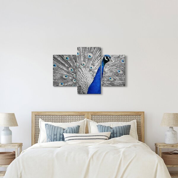 Kék páva képe (90x60 cm)