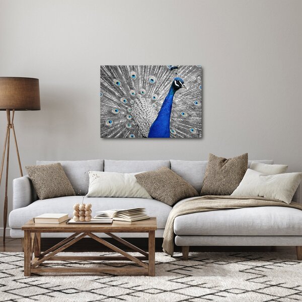 Kék páva képe (70x50 cm)
