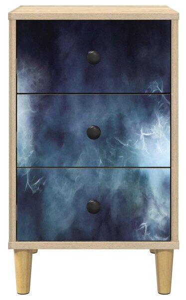 VidaXL Éjjeliszekrény RAALTE 2 db Sonoma Tölgy 36 x 33 x 60 cm