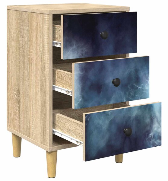 VidaXL Éjjeliszekrény RAALTE 2 db Sonoma Tölgy 36 x 33 x 60 cm