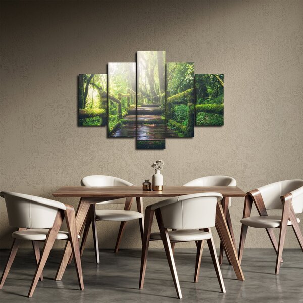 Kép - falépcsők az erdőben (150x105 cm)