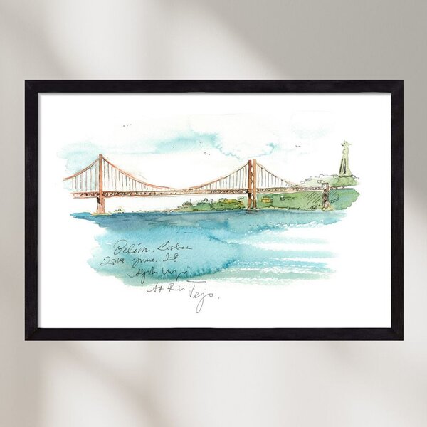 LISBON AQUARELLE NO.26 - falikép keretben | artbridge
