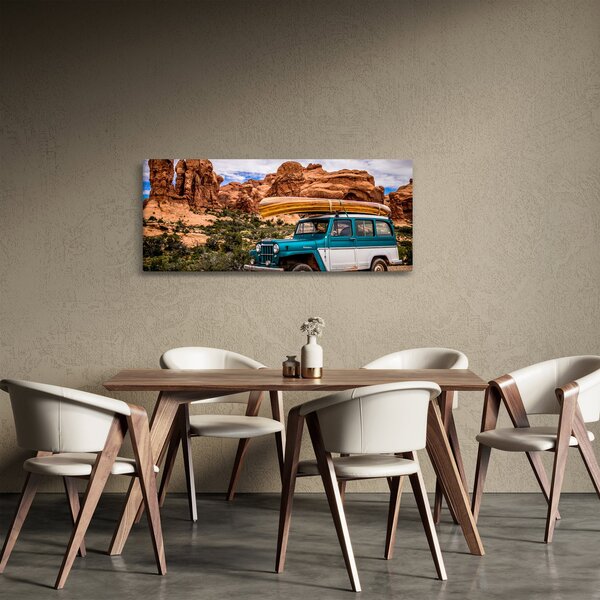 Terepjáró a hegyekben képe (120x50 cm)